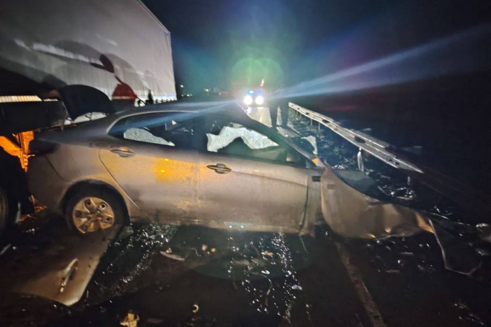 В Сасовском округе столкнулись Kia Rio и КамАЗ