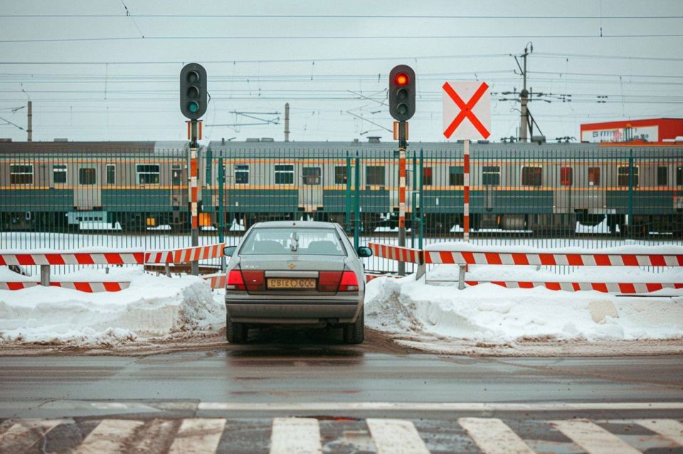 Госавтоинспекция призывает водителей к повышенной бдительности при пересечении железнодорожных переездов