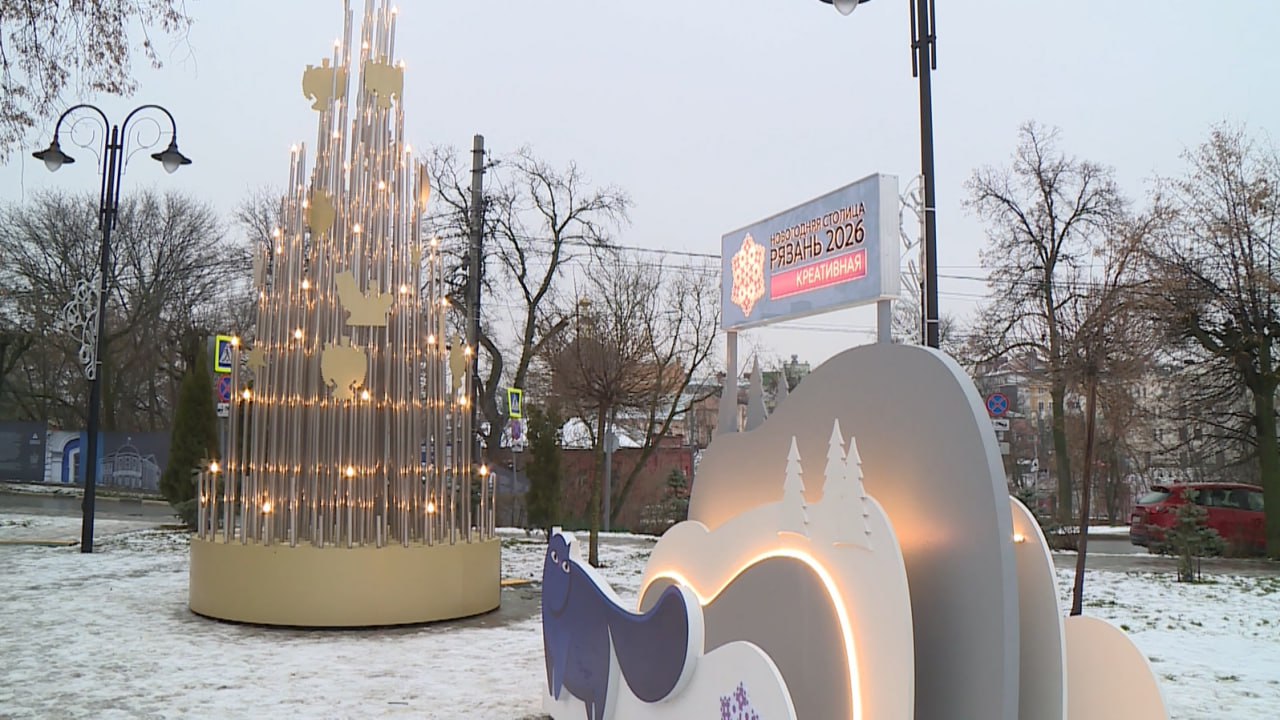 Необычные новогодние елки украсили прогулочную зону в сквере на Новослободской