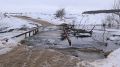 В Михайловском округе 4 марта подтопило участок дороги у деревни Серебрянь