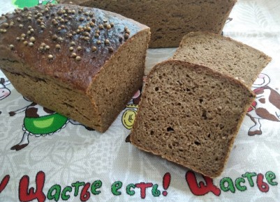 Вкусный домашний хлеб: ржаной с гречневой мукой