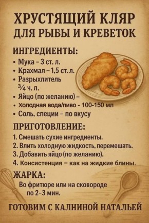 Искусство кляра: как создать идеальную хрустящую корочку