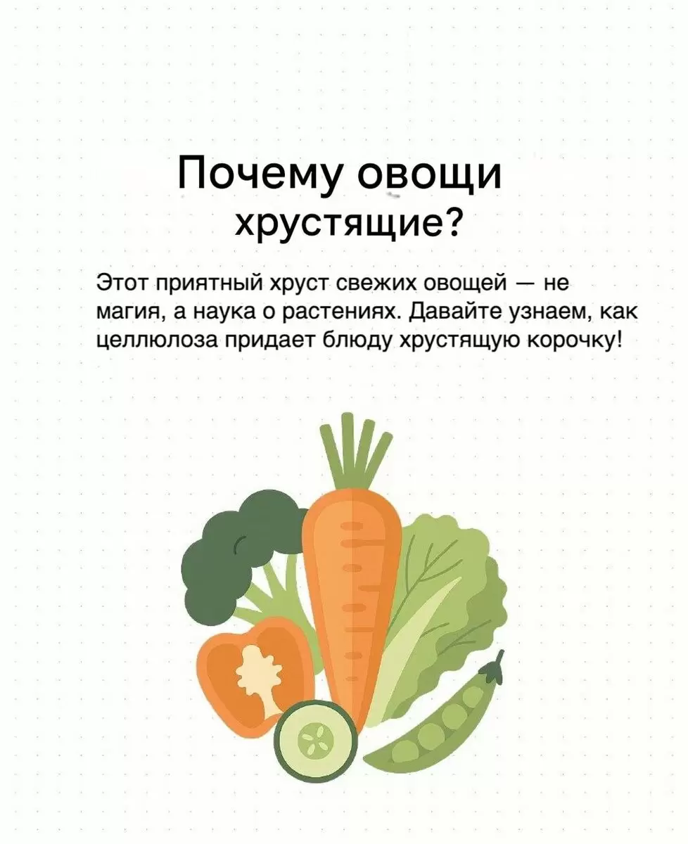 Почему овощи хрустят: тайны природы на вашем столе