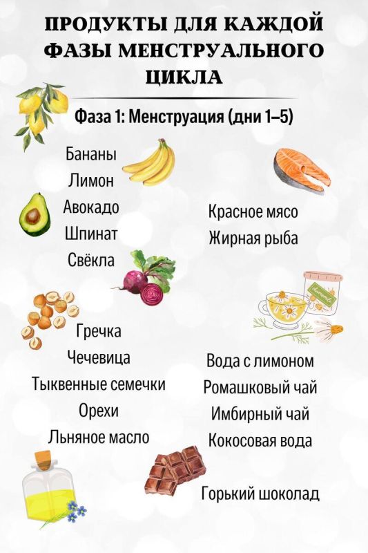 Как питание влияет на каждую фазу менструального цикла?